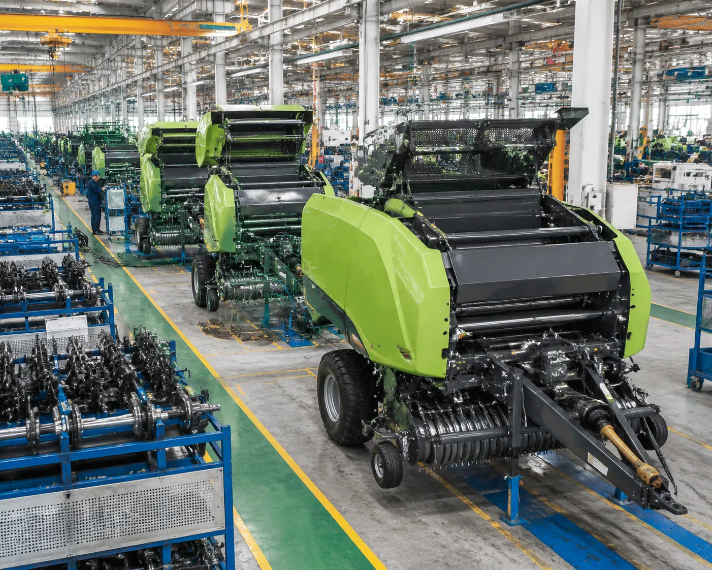 Agricultural baler assembly line